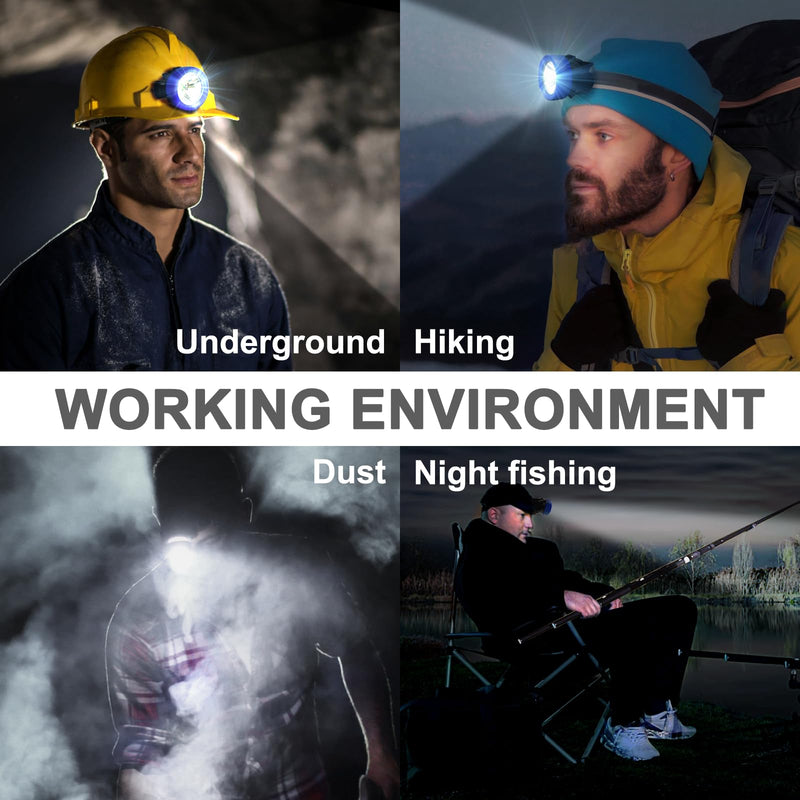 IP68 Waterproof LED Mining Lamp, Explosion Proof Safety Miner's Lamp, Rechargeable Cap Headlamp, Superbright Headlight Mining Headlamps, Flashlight Hard Hat Lamps for Miners