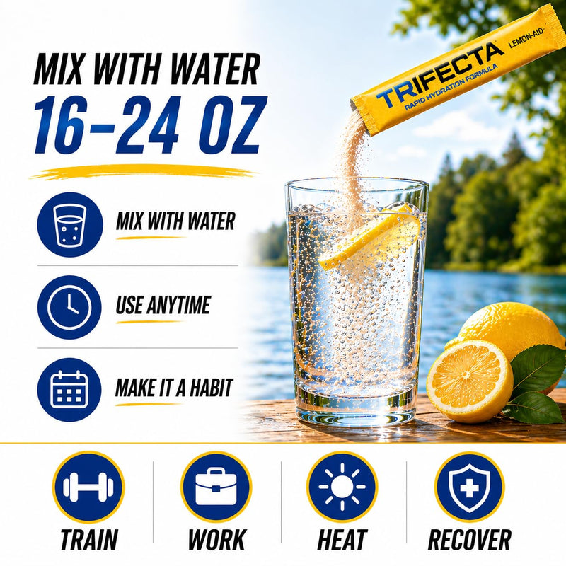 4D Trifecta Hydration + Recovery Drink Mix | Electrolytes + BCAAs + Vitamins | Sugar-Free | 15 Stick Packs
