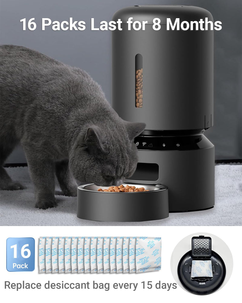 Pet Food Desiccant Bag Compatible with PETLIBRO/PETKIT Automatic Cat Feeder, Desiccant Bag Replacement for Pet Food Storage Container/Dog Treat Container/Timed Cat Feeder, Keep Pet Food Fresh- 16 Pack - BeesActive Australia