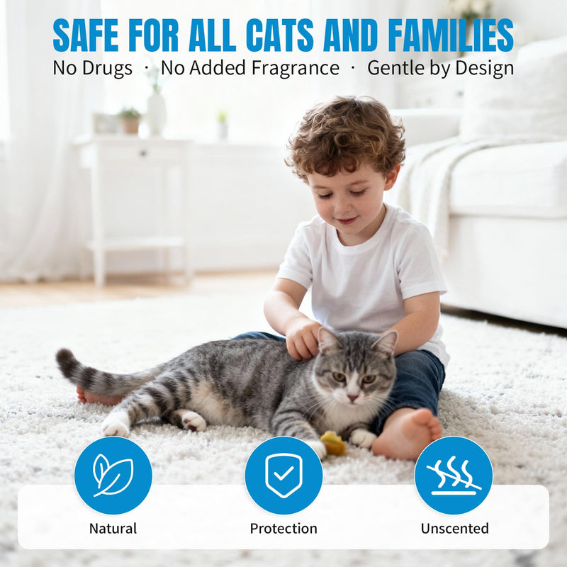 Cat Calming Diffuser Pheromones Effectively Relieve Anxiety Stress Cat Pheromones Calming Diffuser Refill Comfort for Cats Reduce Fighting Spraying Scratching Calm Relaxing