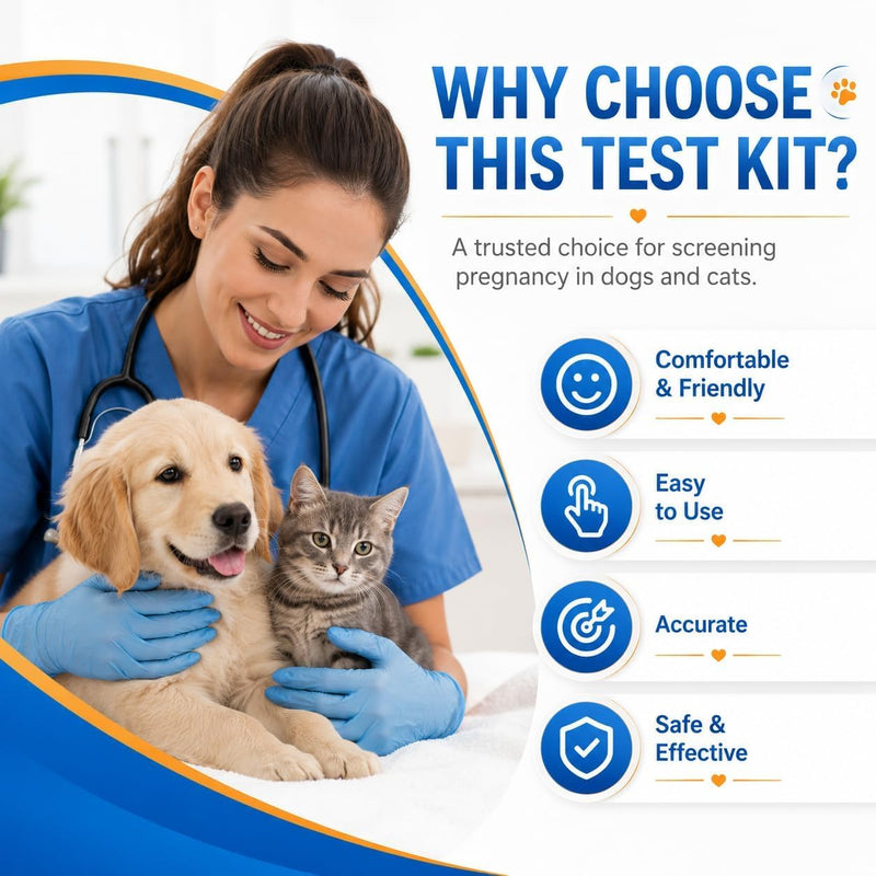 2-Pack Dog & Cat Pregnancy Test Kit – Early Home Urine Detection for Retesting or Multi-Pet Homes, Fast 5-10 Min Results, 98.8% Accurate, Non-Invasive & Stress-Free 2 Pack