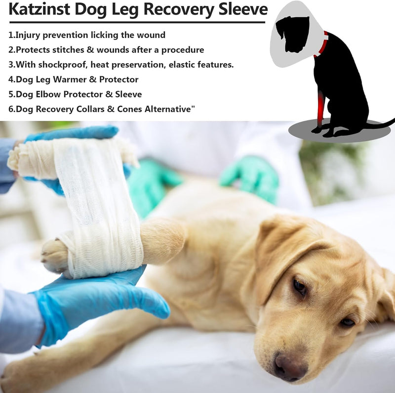 Recovery Sleeve Dog, Elbow Pads for Dogs, Elbow Brace Protector, Dog Surgery Recovery Sleeves Front Right Left Leg for Hot Spots, Wounds, Bandages, Anti Licking for Dogs, Blue L - BeesActive Australia