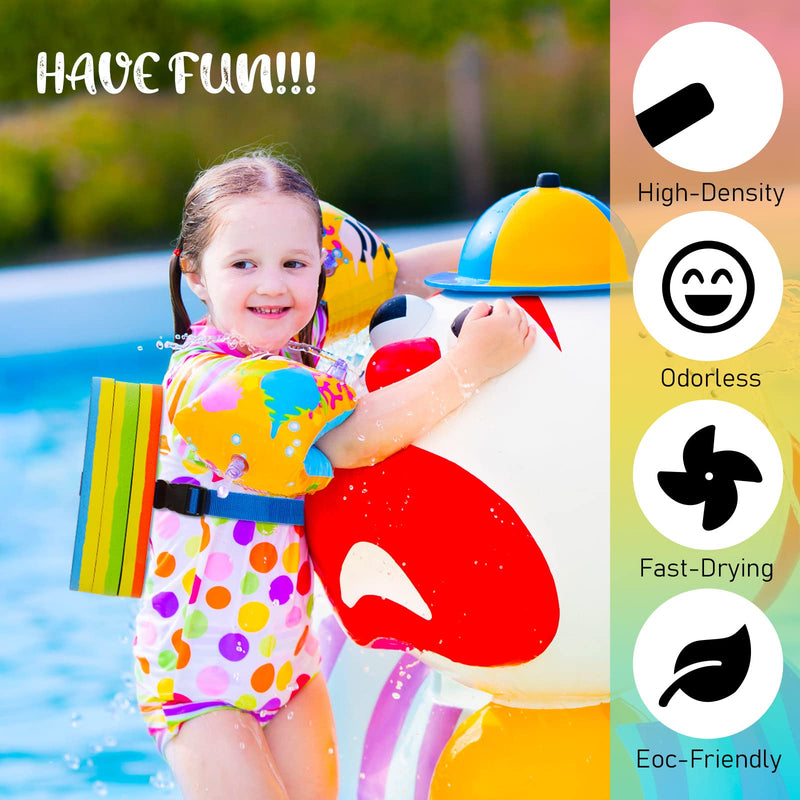 Macarrie Swimming Floats for Kids Swim Belts Swim Bubbles 3 Layers Back Floats Adjustable for Safety Training Beginners Swimming Sport Pool Lesson(2 Pack) - BeesActive Australia
