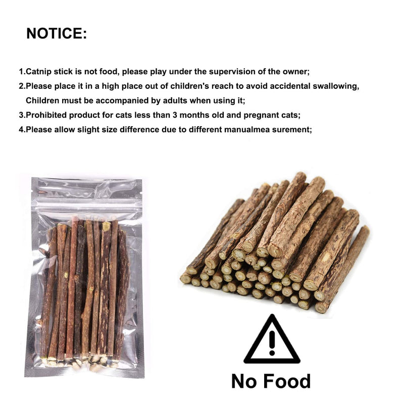 Catnip Sticks For Cats, Cat Dental Chew Sticks, Matatabi Cat Dental Care, Silvervine Cat Teeth Cleaning Dental Sticks, Cat Toys for Indoor Cats 30 pcs