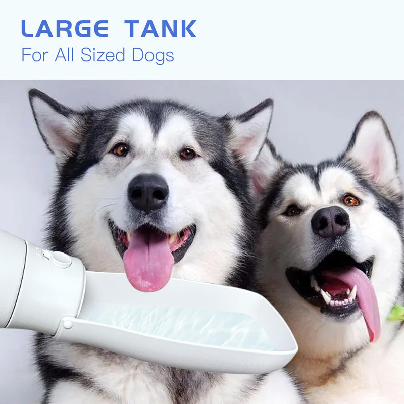 Foldable Portable Dog Water Bottle, Food Grade Plastic Dog Water Bowl Dispenser, High-Temperature Resistant Dog Accessories for Outdoor, Travel Gifts for Dog(19Oz, Black&White) Black White 19oz - BeesActive Australia
