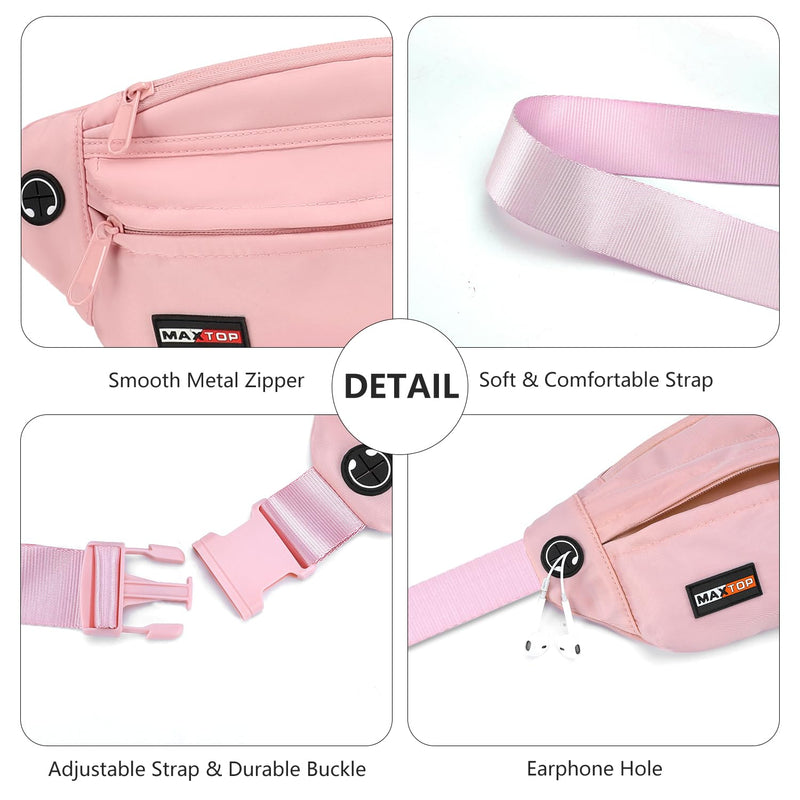 MAXTOP Fanny Pack Shoulder Bag Belt Bag with Headphone Jack Water Resistant Waist Bag Running Phone Holder for Women Yoga Gym Jogging Workout Fitness Exercise Dog Walking - BeesActive Australia