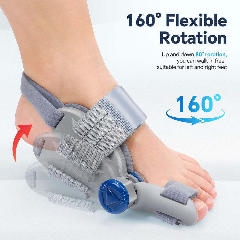 Bunion Corrector for Women & Men – Single Toe Straightener with Adjustable Alignment Knob & Silicone Pad, Day & Night Use, Fits Left or Right Foot