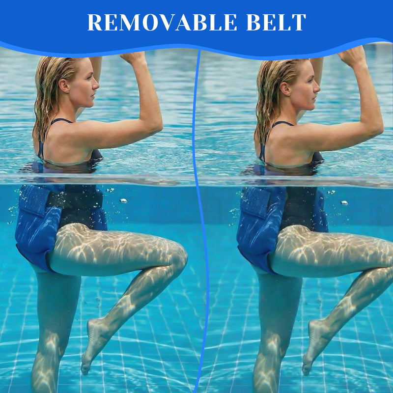 Deep Water Flotation Belt Aerobics Exercise Water Saddle with Removable Strap Swim Belt Aquatic Exercise Equipment for Fitness Aid Swimming Training