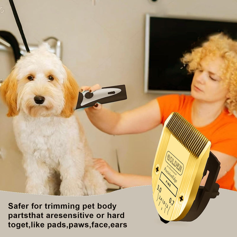 Adjustable 5 in 1 Blades Compatible with WAHL Arco,Bravura .Chromado，Creativa，Figura Dog Clippers for Dogs Grooming(Gold/3PC) Gold-1 - BeesActive Australia