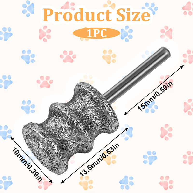 Diamond Rotary Nail Grinder Bits 1/8" Pet Toenail Grinder Attachment Dog Claw Grinder Replacement Heads Nail File Wheel for Medium Large Dogs Nail Care Clippers Trimming Parts - BeesActive Australia