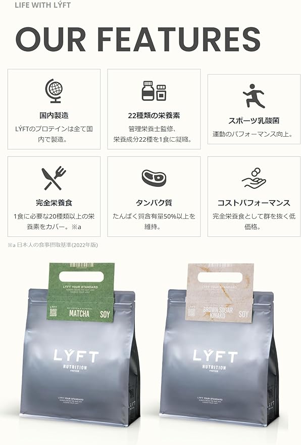 Soy Protein LYFT Lift Vitamins 12 types Minerals 8 types Lactic acid bacteria Low fat Supervised by Edward Kato Amino acids Zinc (Matcha flavor, 500g) - BeesActive Australia