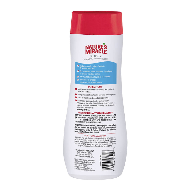 Nature’s Miracle Puppy Shampoo & Conditioner, 16 Ounces, Cotton Breeze Scent 16 oz - BeesActive Australia