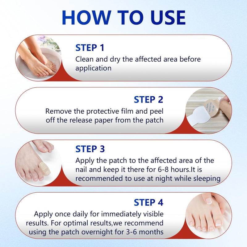 Nail Patches, 8-Hour Overnight Treatment, Fast-Acting Toenail Repair Patches, 21 Patch,for Damaged Nails Foot Nails Repair and Care,Strengthens Brittle Nail (21 Patch*2) 2 PCS