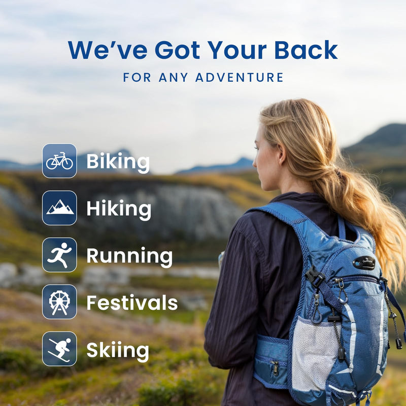 12L Hydration Backpack for Men Women,Lightweight Hydration Pack with 2L Water Bladder, Water Backpack for Cycling,Hiking,Rave,Biking and Running Outdoor Activities NAVY BLUE 12L