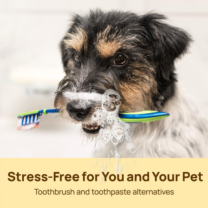 HICC PET Dog Toothbrush Wipes, Plaque & Tartar Remover Dog Wipes, Freshens Breath, Soothes Gums with Coconut Oil