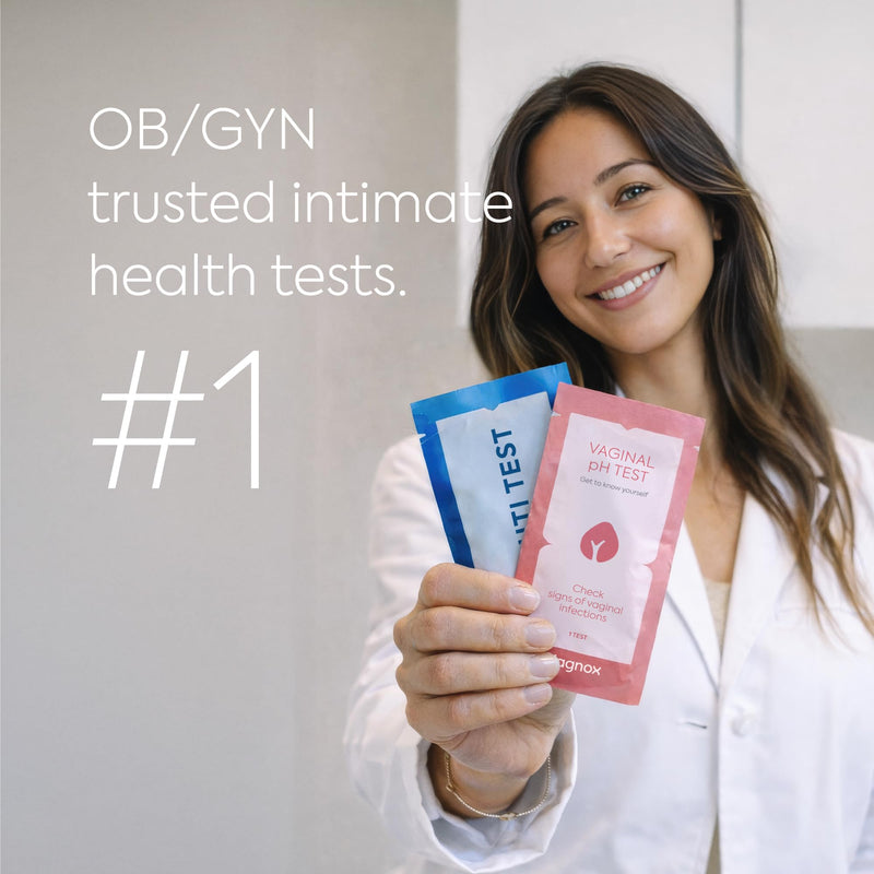 Diagnox UTI Test & Vaginal pH Test Bundle – Clinical Grade Accuracy – 3 UTI Test Strips & 3 Vaginal pH Test Strips for Women – UTI, BV, pH Balance and Yeast Infection Test Kit 6 Pack