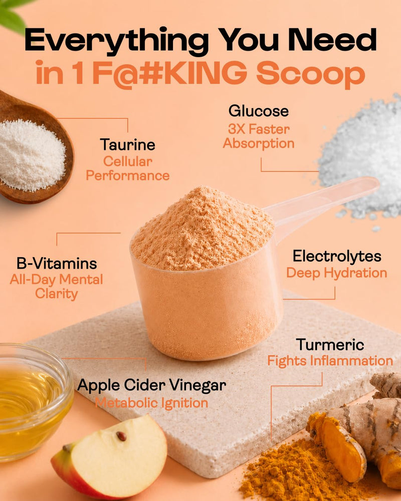 PRFCT Morning 3-in-1 Electrolyte Powder -15-Min Fast Hydration - Metabolism & Cortisol Support - 1,200mg Electrolytes - Vitamin C | B6 | B12 | Zinc | ACV | Turmeric - Orange Juice Flavor 30 Day Supply