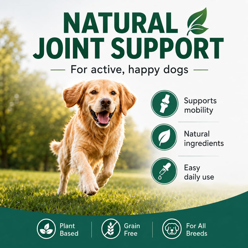 BUDDY'S BEST Twin Pack Natural Joint Support for Dogs – With Flaxseed, Hemp, Ginger & Turmeric Oils – Helps Maintain Mobility & Flexibility – Supports Overall Well-being – 50ml Pack of 2