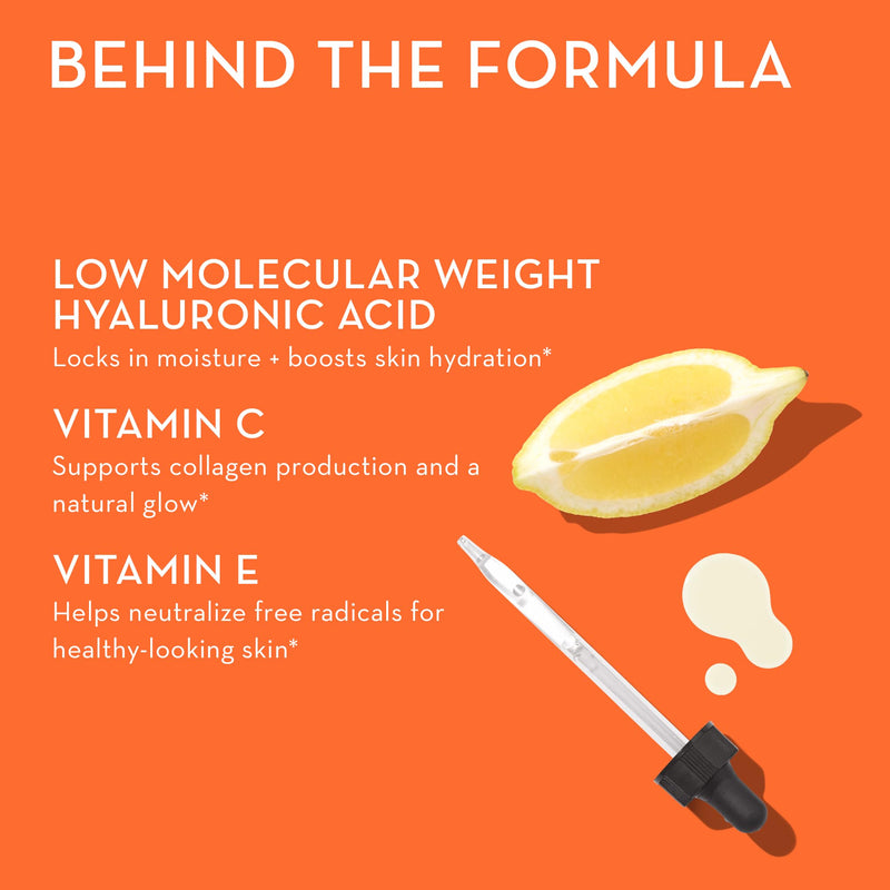 HUM Hyaluronic Glow Gummies Hyaluronic Acid, Vitamin C, Tangerine, 60 Count | Low Molecular Hyaluronic Acid, Vitamin C from Amla Fruit, Vitamin E, Tangerine Flavor, Vegan 60 Count (Pack of 1)