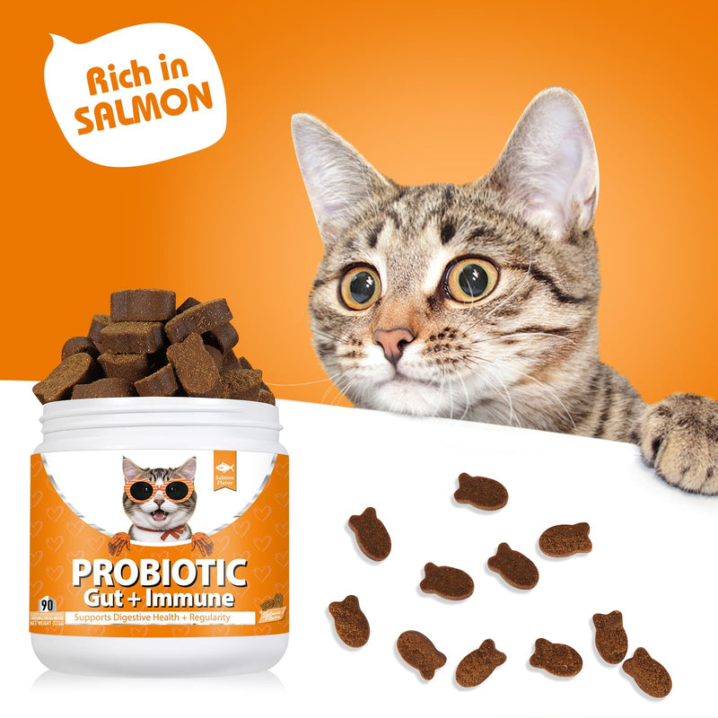 Bailey & Buddies Probiotic Cat Supplements- Natural Pumpkin Powder for Healthy Gut & Sensitive Tummy. Reduces Scooting, Loose Stools, Smelly, Itchy Ears for Small, Medium Cats