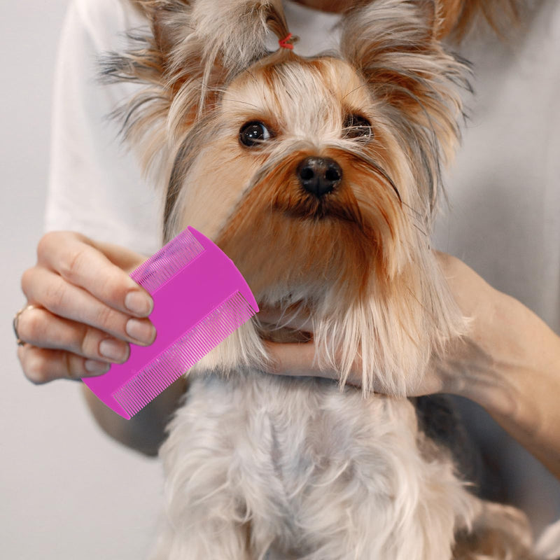 Flea Comb Lice Comb Double Sided Dandruff Comb Cat Comb Plastic Flea Comb for Cats Fine Teeth Pet Comb for Cat Dog To Keep Skin Healthy And Hair Soft 14 Pcs (Multi-color) - BeesActive Australia