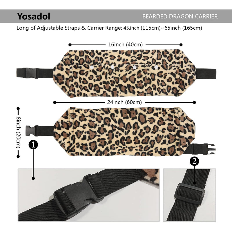 Bearded Dragon Leash, Harness & Leopard Bag - Adjustable with Wings, for Reptile Outdoor Accessories - BeesActive Australia