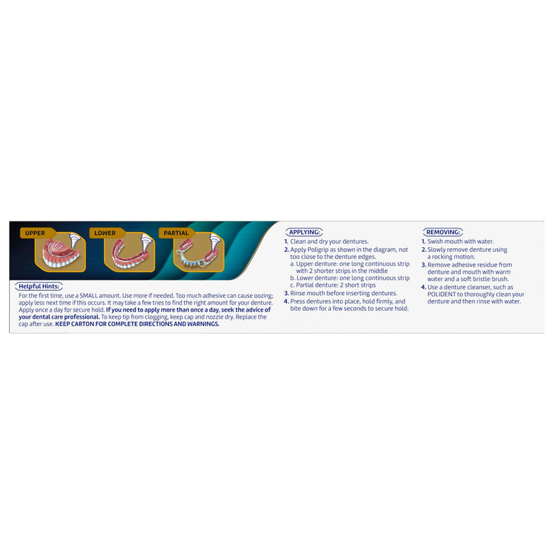 Poligrip Ultimate All-in-1 Denture Adhesive Cream, 2.2 oz (4 Pack)