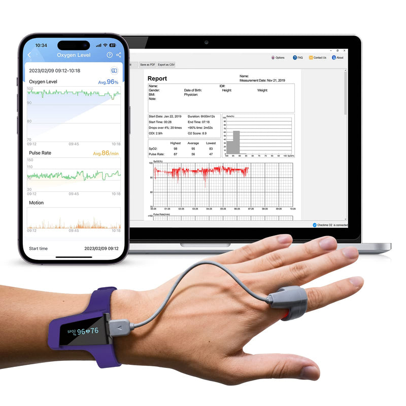 Sleep SPO2 Ring Sensor, O2 Ring Probe for CheckmeO2 Max, Visual Oxy, Oxiband & SleepU