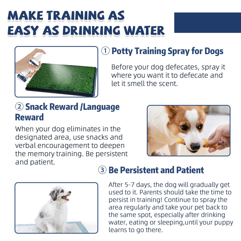 Potty Training Spray for Dogs and Puppies, Housebreaking Attractant Aid for Pee Pads, Artificial Turf, Indoor and Outdoor Potty Areas, (3.51 Fl Oz) 3.51 Oz