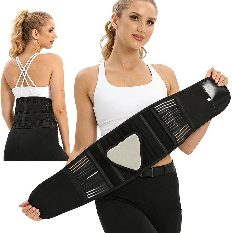 Back Brace for Lower Back Pain Relief,Breathable Back Support Belt,Adjustable Lumbar Support Belt for Women Men,6 Support Rods Conform to the Waist(XXL). XXL