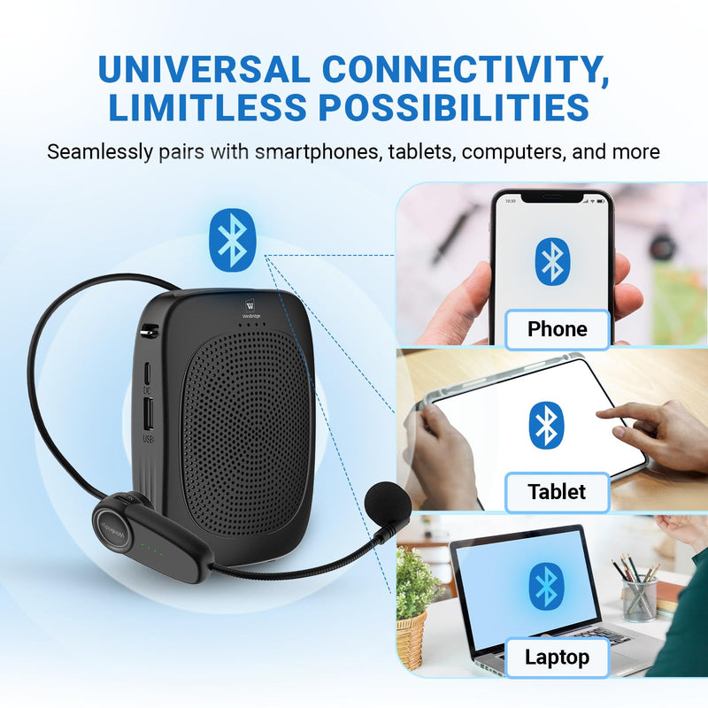 15W Wireless Voice Amplifier with Headset Microphone C002EH
