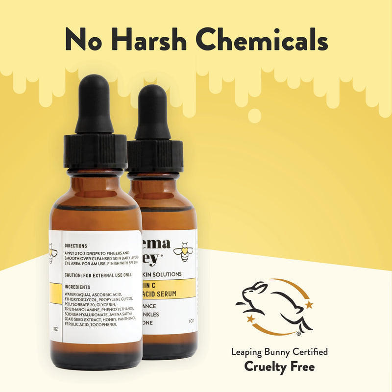 ECZEMA HONEY 15% Vitamin C + Ferulic Acid Serum, Anti Aging Skincare (1 Oz) | Face Oil for Eczema, Dry & Sensitive Skin