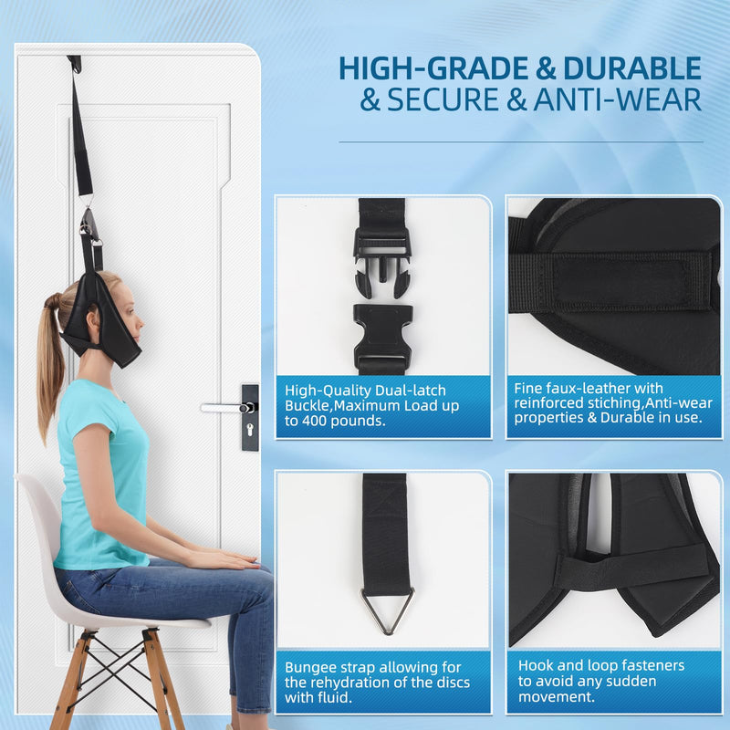 Cervical Neck Traction Device Over-The-Door,Portable Neck Stretcher,Effective Home Physical Therapy for Neck Pain Relief - BeesActive Australia