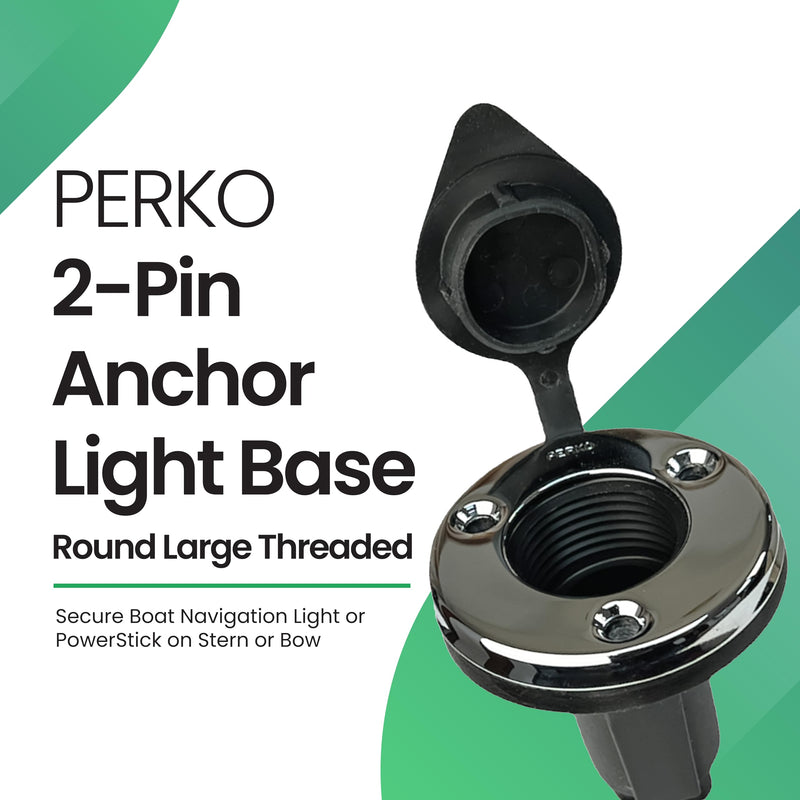 YOLOtek Veteran Owned - PERKO - Threaded Base Secure Boat Navigation Lights for Stern or Bow - Boat Accessories (Round) Round - BeesActive Australia