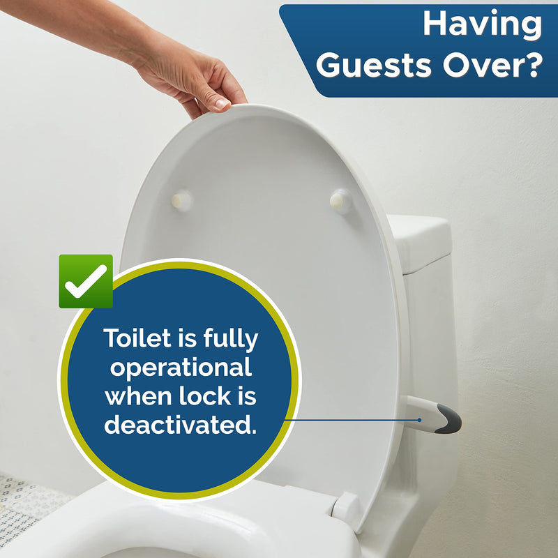 Toilet Locks Baby Proof (2-Pack) Ideal Baby Proof Toilet Lid Lock with Arm ‚Äì No Tools Needed Easy Installation with 3M Adhesive ‚Äì Top Safety Toilet Seat Lock ‚Äì Fits Most Toilets, White 2 Count (Pack of 1) - BeesActive Australia