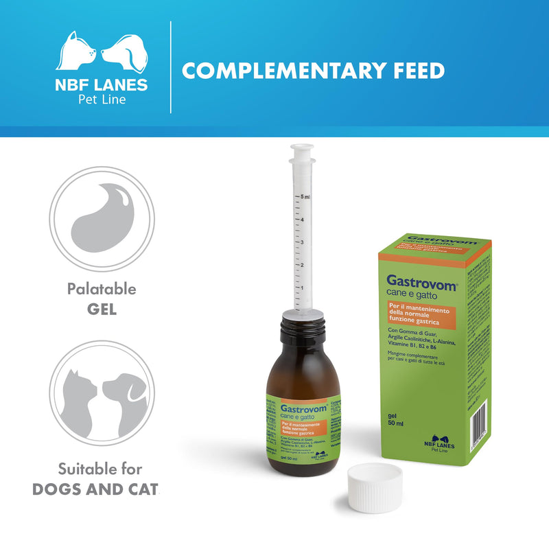 NBF Lanes Gastrovom – 50 ml Palatable Gel for Dogs and Cats – Supports Normal Gastric Function – For Gastric Comfort and Digestive Well‑Being