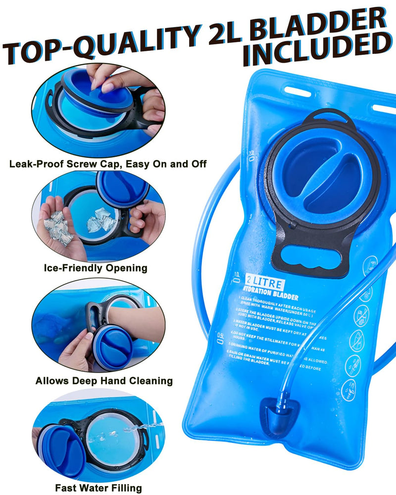 Running Vest for Women and Men, Hydration Running Backpack, Runners Vest, Hydration Vest, with Front Phone Holder, Adjustable Chest and Waist Strap Gray White Bladder and Backpack