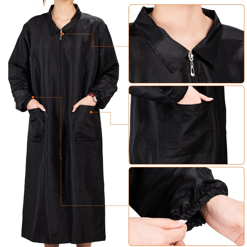 Noverlife Long Length Pet Grooming Workwear with Pockets, Lightweight Anti Static Hairdresser Smock Barber Jacket Medium Long Sleeves - BeesActive Australia