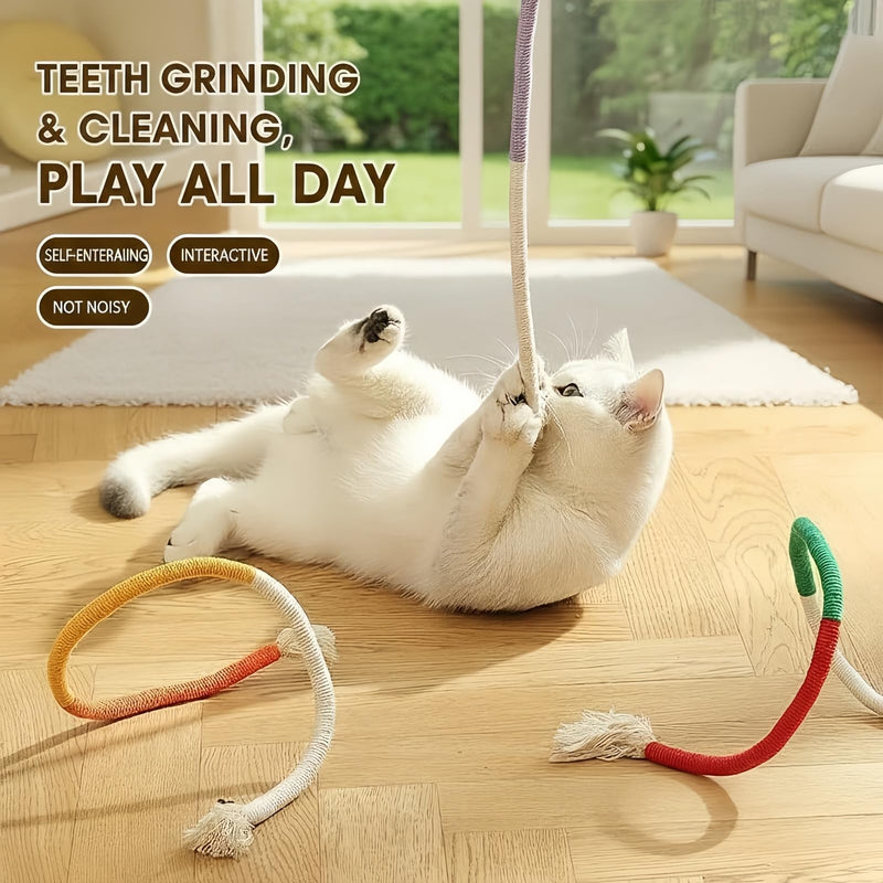 3PCS Natu/ral Catnip Chew Rope for Cats,Catnip T/oys for Cats,Interactive Cat To/ys for Indoor Cats Adult,Kitten Teething T/oys for Dental Care,Cat Dental Sticks & Chew Sticks,Cat Dental Chew Sticks