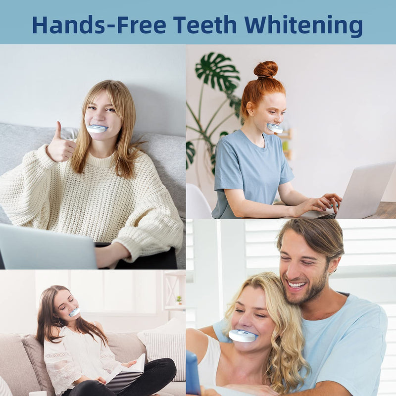 Teeth Whitening Kit with LED Light, 10X Teeth Whitening Gels, 2X Silicone Mouth Trays, Whiten Effectively in 15 Minutes Without Sensitivity, 1-9 Shades Whiter in 1-2 Weeks, 2-3X Faster Than Strips - BeesActive Australia