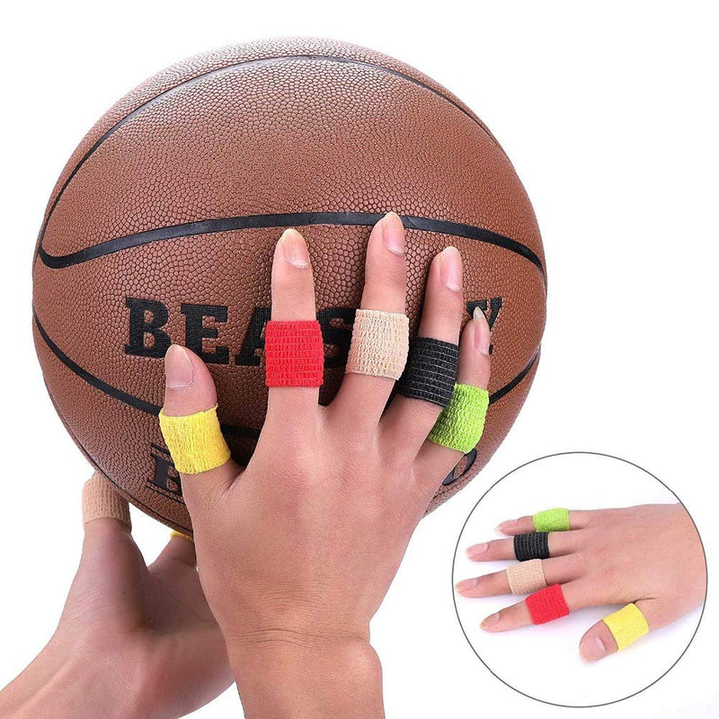 Self Adhesive Bandage Rolls Grip Cover Sensi Wrap Tape for Sports,Wrist,Ankle,Pets 5-Yards 24pcs (1 inch, Black) 1 Inch (Pack of 24) - BeesActive Australia
