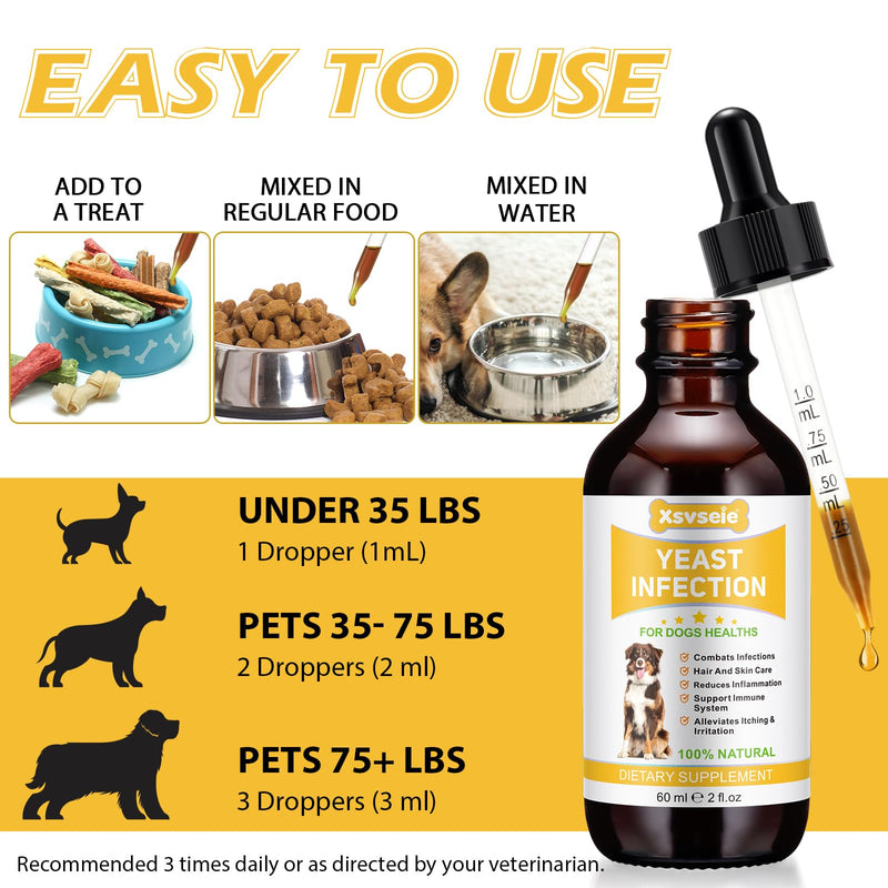 Natural yeast infection treatment for dogs, dog yeast infection treatment drops, for itchy dog skin relief, allergy relief, dog yeast ear infection treatment, inflammation relief - BeesActive Australia