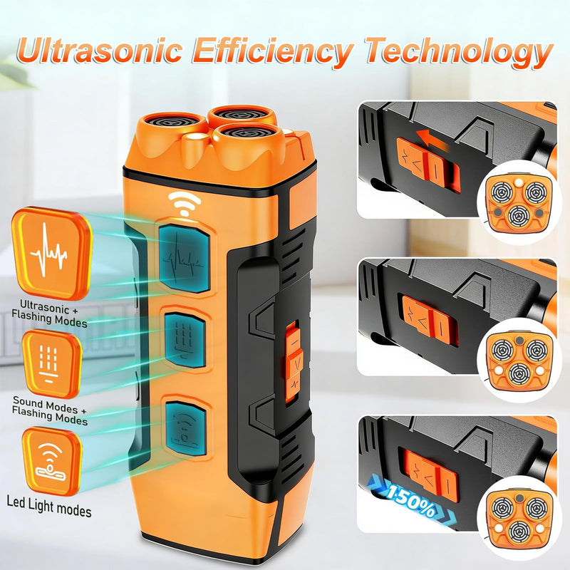 Dog Bark Deterrent Devices, 3X Ultrasonic Anti Barking, 32.8FT Anti Barking Device, 4 Gear Frequencies Safer Alternatives to Dog Training Bark Collars, Portable Design with Display