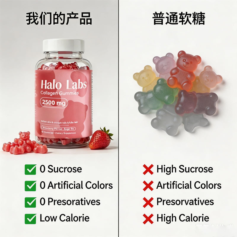 Vexity Labs Collagen Gummies, Gummies, Non-GMO,Strawberry Flavor(1PCS) 1pcs