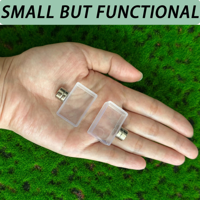 2 PCS Jumping Spider Feeding Dish, Tiny Food Dishes Water Dish for Jumping Spider, Tarantula and Other Small Pets,Transparent - BeesActive Australia