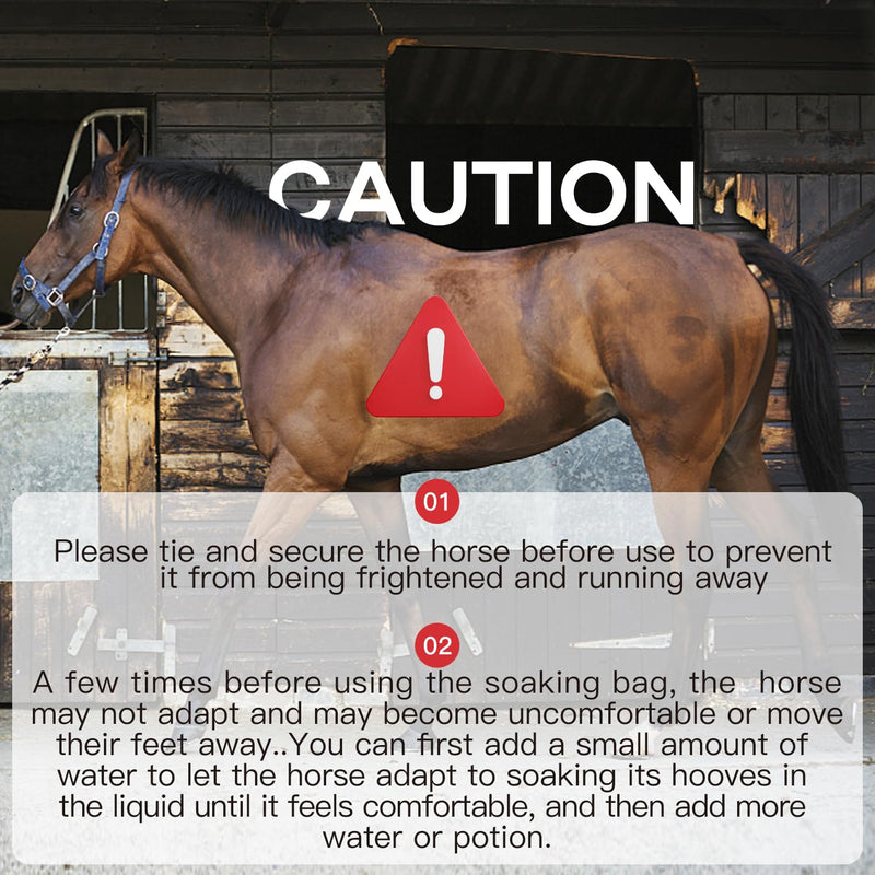 Horse Soaking Boot Equine Hoof Shoes Hoof Soaking Bag,Easy use Soaker Bag for Treating Common Hoof Ailments,Horse Leg Care ice Treatment Bucket with Quick fix Switch and EVA pad Orange