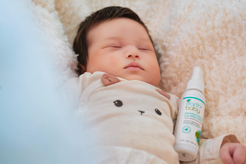 Earth Baby Aromatherapy Calming Mist+, Hypoallergenic for Sensitive Skin, Natural and Organic, For Babies Toddlers and Kids, 2.0 Fl Oz