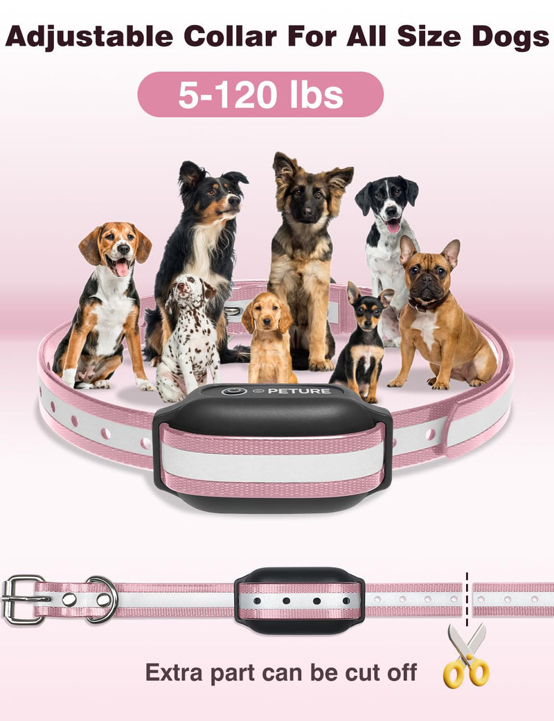 Dog Training Collar, 3300Ft Bark Collar with Beep Vibration & Static Mode, Safety Lock & Flashlight Bark Collar with Remote, IPX7 Waterproof Ecollar for 7-120lbs Small Medium Large Dogs(2 Pack) - BeesActive Australia