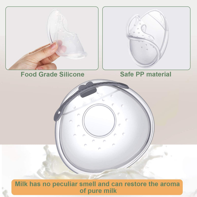 Lictin Breast Shell Breastmilk Collector for Breastfeeding-2 Pcs Silicone Breast Pad Nursing Cup Milk Saver for Nursing Moms Protect Sore Nipples Soft and Reusable with Box 2 Count (Pack of 1) Lnp5 - BeesActive Australia