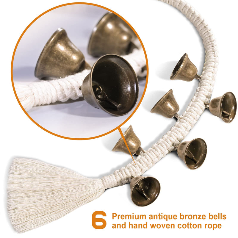 Dog Bell 2 Pack for Dogs to Ring to Go Outside Premium Quality Dog Bells for Door Potty Training Loud Dog DoorBell Length for Small, Medium and Large Dogs Pet Supplies (White&Black) White&Black - BeesActive Australia